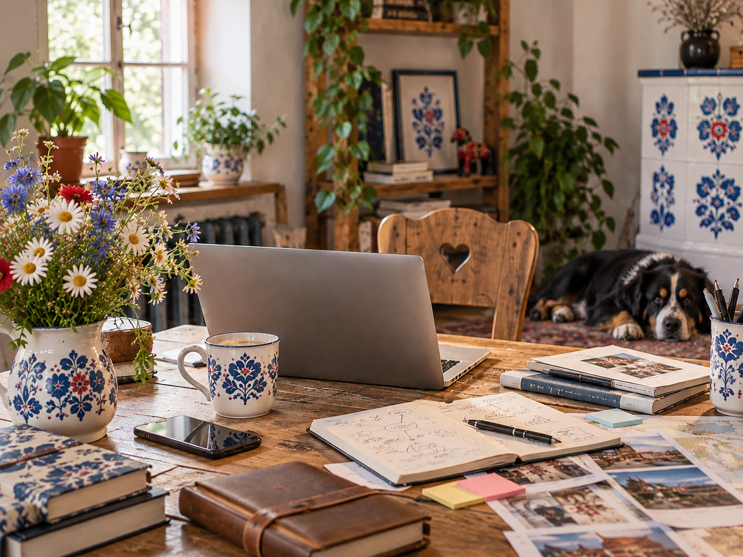 Impulse Riot workspace with Moravian ceramics