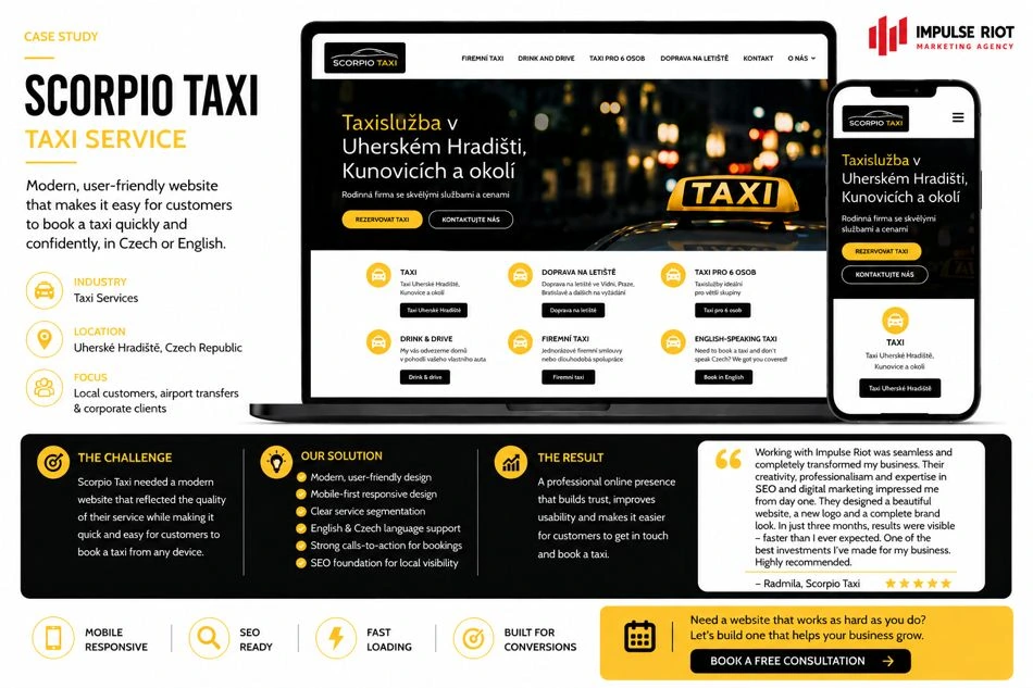 Scorpio Taxi website project case study